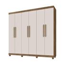Guarda-Roupa Casal Lanza Berlim 6 Portas CarvalhoOff White