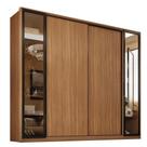 Guarda Roupa Casal Laredo 4 Portas Flex com Vidro Reflecta - Demartêz