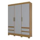Guarda Roupa Casal Lema Nature Cinza Briz Móveis