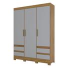 Guarda Roupa Casal Lema Nature Cinza Briz Móveis