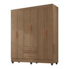 Guarda Roupa Casal Lite 6 Portas Carvalho Oak - Móveis Leão Guarda Roupa Casal Lite 6 Portas Carvalho Oak - Móveis Leão