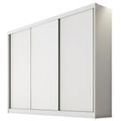 Guarda Roupa Casal Logan 3 Portas 4 Gavetas Neve Com Nicho - Novo Horizonte