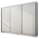 Guarda Roupa Casal Londres 3 Portas 4 Gavetas Neve com Nicho Novo Horizonte