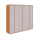 Guarda-Roupa Casal Loop 100% MDF 6 PT 6 GV Amêndoa e Off White Guarda-Roupa Casal Loop 100% MDF 6 PT 6 GV Amêndoa e Off White