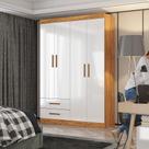 Guarda Roupa Casal Lu 4 Portas 2 Gavetas Carioca Móveis Cinamomo Branco Guarda Roupa Casal Lu 4 Portas 2 Gavetas Carioca Móveis Cinamomo Branco
