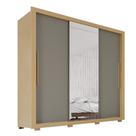 Guarda-Roupa Casal Luna 3 Portas de Correr 4 Gav c/ Espelho Guarda-Roupa Casal Luna 3 Portas de Correr 4 Gav c/ Espelho