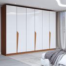 Guarda-Roupa Casal Luxe 2,42 Metros 6 Portas 4 Gavetas Freijó/Branco - Panorama Móveis