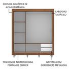 Guarda Roupa Casal Lyon 3 Portas se Correr Madesa