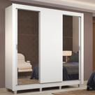 Guarda-roupa Casal Lyon Branco 3 Portas de Correr Madesa