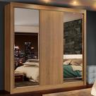 Guarda-roupa Casal Lyon Rustic 3 Portas de Correr Madesa