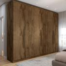 Guarda-Roupa Casal Madalena 6 Portas 6 Gavetas 100% Mdf Brauna - Panorama Móveis