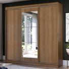 Guarda-Roupa Casal Madesa Istambul 3 Portas de Correr com Espelho 3 Gavetas - Rustic Guarda-Roupa Casal Madesa Istambul 3 Portas de Correr com Espelho 3 Gavetas - Rustic
