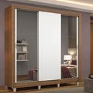 Guarda Roupa Casal Madesa Mônaco 3 Portas Rustic/branco