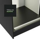 Guarda-roupa Casal Madesa Reno 3 Portas Correr Preto Cinza