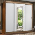 Guarda-Roupa Casal Madesa Reno 3 Portas de Correr com Espelho R