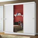 Guarda-Roupa Casal Madesa Veneza 3 Portas de Correr Central com Espelho