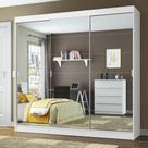 Guarda-Roupa Casal Madesa Veneza 3 Portas de Correr com Espelho
