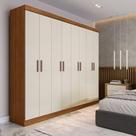 Guarda-roupa Casal Maxel Paris 8 Portas Cinamomo/off White Cinamomo Com Off White Guarda-roupa Casal Maxel Paris 8 Portas Cinamomo/off White Cinamomo Com Off White