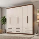 Guarda Roupa Casal Maximus Plus 6 Portas de Bater 6 Gavetas