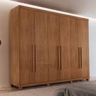 Guarda Roupa Casal Maya 100 MDF 6 Portas e 6 Gavetas com pés Moderna Mobília