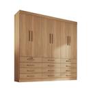 Guarda Roupa Casal MDF 6 Portas 12 Gavetas Marselha Plus