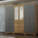 Guarda Roupa Casal Mdf 6 Portas 4 Gavetas com Espelho Dubai Ouro Guarda Roupa Casal Mdf 6 Portas 4 Gavetas com Espelho Dubai Ouro