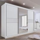 Guarda-roupa Casal Mdf com Espelho 3 Portas 6 Gavetas Miami Ripado