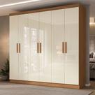 Guarda Roupa Casal MDP 6 Portas 2 Gavetas Slim