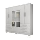 Guarda-Roupa Casal MDP com Espelho 6 Portas 6 Gavetas Dakar