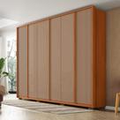 Guarda Roupa Casal Microripado 6 Portas 4 Gavetas Cleo