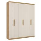 Guarda Roupa Casal Milan 6 Portas Capuccino Off White Acetinado E Cabeceira Formosa Glass Capuccino - Thb Guarda Roupa Casal Milan 6 Portas Capuccino Off White Acetinado E Cabeceira Formosa Glass Capuccino - Thb
