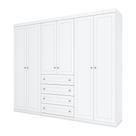 Guarda-Roupa Casal Mississipi 6 PT 4 GV Branco
