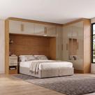 Guarda-Roupa Casal Modulado 3 Peças 9 Portas 5 Gavetas com Espelhos e Maleiro 100% MDF