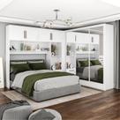 Guarda-roupa Casal Modulado 4 Portas Santiago 3 Portas Premium 5 Gaveta com Espelho Guarda-roupa Casal Modulado 4 Portas Santiago 3 Portas Premium 5 Gaveta com Espelho