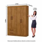 Guarda Roupa Casal Modulado 5 Portas com Cama Hercules 4 Portas 4 Gavetas Cinamomo