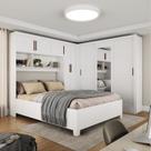 Guarda-roupa Casal Modulado 5 Portas com Cama Santiago 3 Portas com Espelho 5 Gavetas