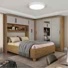Guarda-roupa Casal Modulado 5 Portas com Cama Santiago 3 Portas com Espelho 5 Gavetas