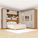 Guarda-Roupa Casal Modulado Andorra 10 Portas 4 Gavetas com Espelho Cinamomo/Off White - Pnr Móveis Guarda-Roupa Casal Modulado Andorra 10 Portas 4 Gavetas com Espelho Cinamomo/Off White - Pnr Móveis