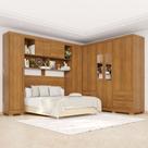 Guarda-Roupa Casal Modulado Andorra 10 Portas 4 Gavetas com Pés e Espelho Cinamomo - Pnr Móveis Guarda-Roupa Casal Modulado Andorra 10 Portas 4 Gavetas com Pés e Espelho Cinamomo - Pnr Móveis