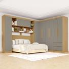 Guarda-Roupa Casal Modulado Andorra 10 Portas 4 Gavetas Jequitibá/Granizo - Pnr Móveis Guarda-Roupa Casal Modulado Andorra 10 Portas 4 Gavetas Jequitibá/Granizo - Pnr Móveis