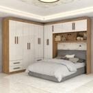 Guarda-Roupa Casal Modulado Belgrado 11 Portas 6 Gavetas Cinamomo/Off White - Panorama Móveis