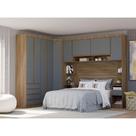 Guarda Roupa Casal Modulado Canto 9 Portas 6 Gavetas Veneza Avelã Pf-cinza Supremo Pf