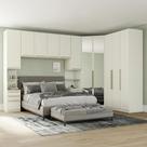 Guarda Roupa Casal Modulado com Espelho e Cabeceira 6 Peças 11 Portas 6 Gavetas Seletto Areia