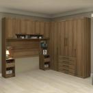 Guarda Roupa Casal Modulado Cp05 Delphi Avelã L01 - Mpozenato