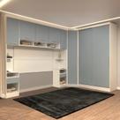 Guarda Roupa Casal Modulado Cp07 Taiga Branco/Grey L01 - Mpozenato