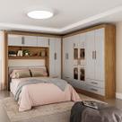 Guarda-Roupa Casal Modulado Hércules 11 Portas 6 Gavetas com Espelho Cinamomo/Off White - Carioca Móveis