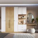 Guarda-Roupa Casal Modulado Infinity 8 Portas 6 Gavetas 100% Mdf Savana/Branco - Genialflex