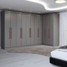 Guarda-Roupa Casal Modulado Odisseia 11 Portas 4 Gavetas Onix - Panorama Móveis