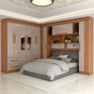 Guarda-Roupa Casal Modulado Positano 10 Portas 4 Gavetas Ripado com Espelho Cinamomo/Off White - Panorama Móveis