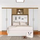 Guarda Roupa Casal Modulado Rubia Boreal/branco - Móveis Arapongas
